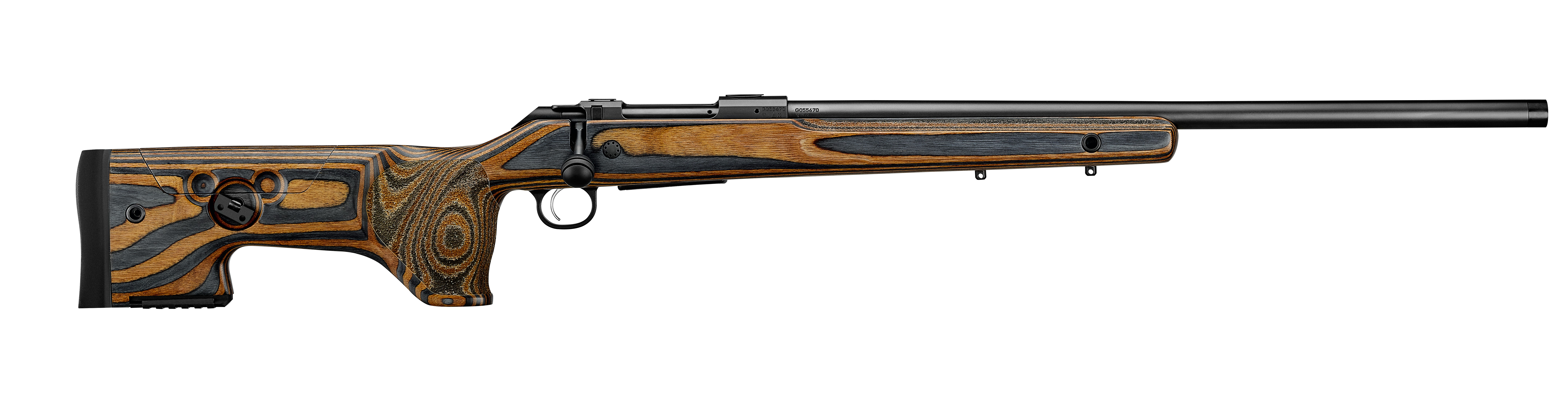 CZ 600 PLUS ST2 RANGE 6 CM 5RD, 24IN 5/8X24 DRILD/TAPD GREY AND BROWN LAMINATE STOCK ADJST CMB